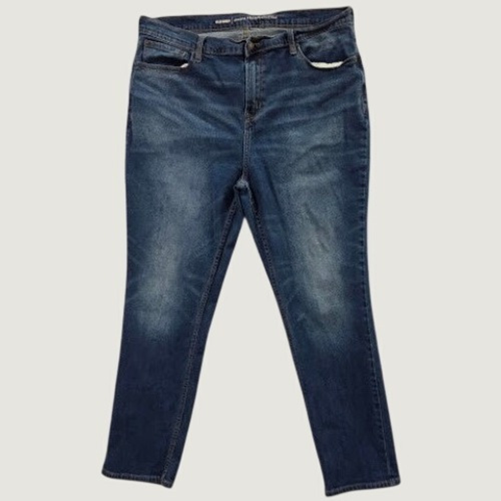 Old Navy Jeans Mens 40x32 Blue Dark Wash Athletic Fit Tapered Built-In Flex